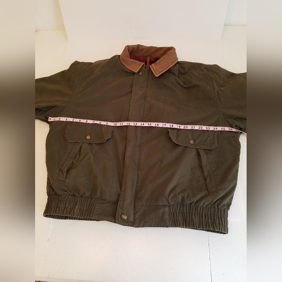 Woolrich Men's Bomber Jacket Thermal Fleece Lined Olive Green Size XL - Picture 11 of 17